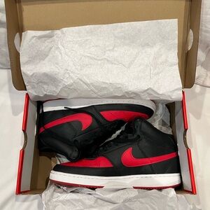 Black and Red High-Top Sneakers